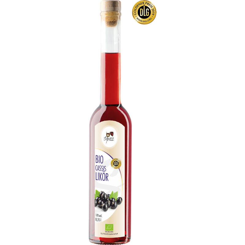Spitz Bio Cassis Likör mit Fruchtsaft 0.35 l, 18 vol% - Produktbild