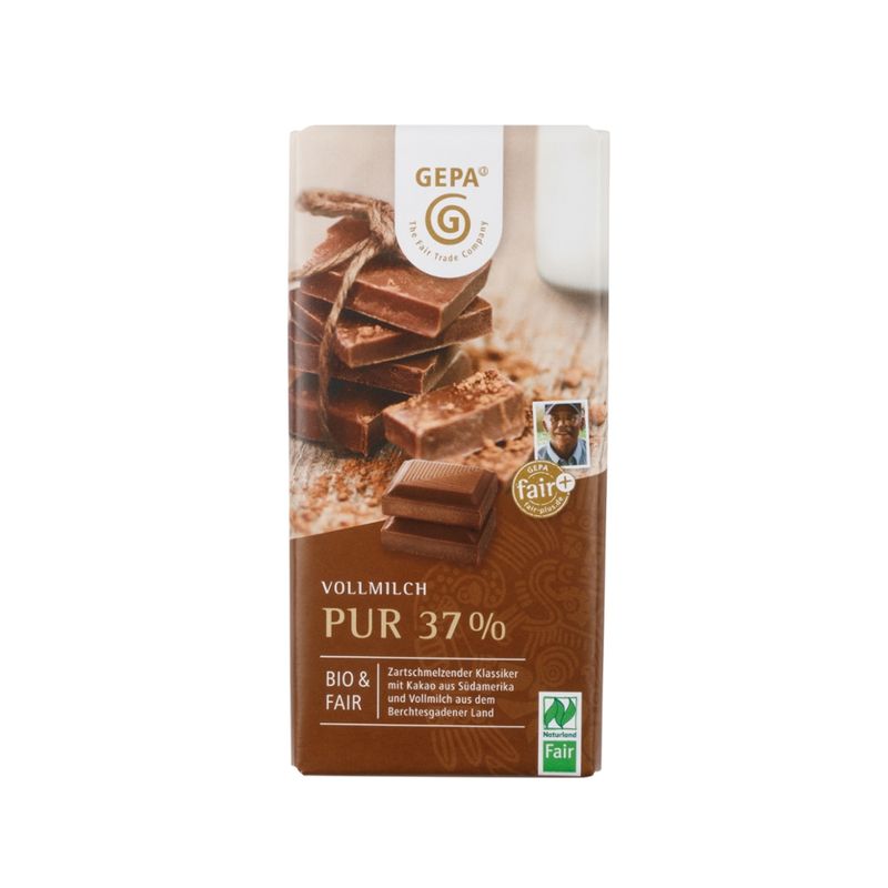 GEPA - The Fair Trade Company Vollmilch pur 37% - Produktbild