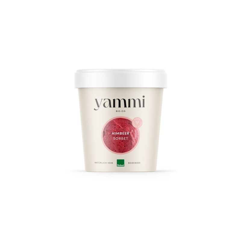 yammi BIO-EIS Himbeer Sorbet, Familienbecher - Produktbild