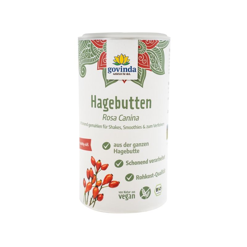 Govinda Hagebutten Rosa Canina schonend gemahlen für Shakes, Smoothies & zum Verfeinern - Produktbild