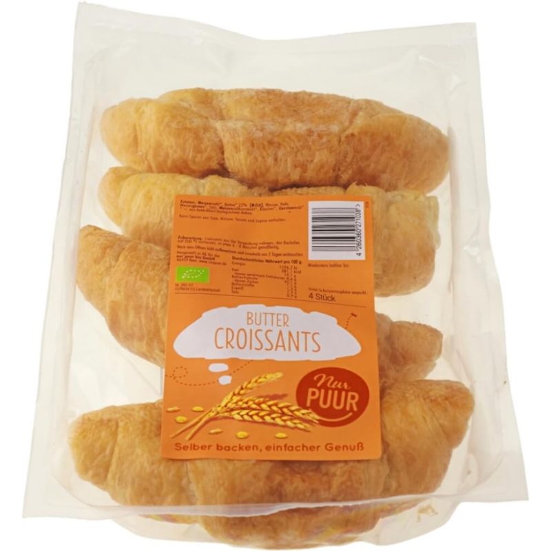 Nur Puur Butter Croissant, 4 Stück - Produktbild