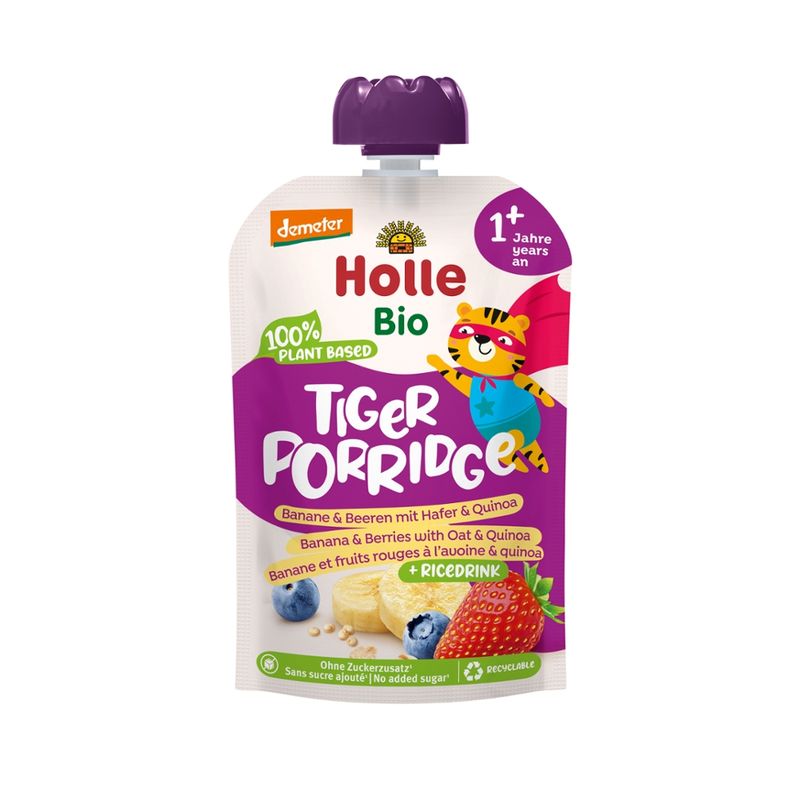 Holle  Tiger Porridge - Banane & Beeren mit Hafer & Quinoa - Produktbild