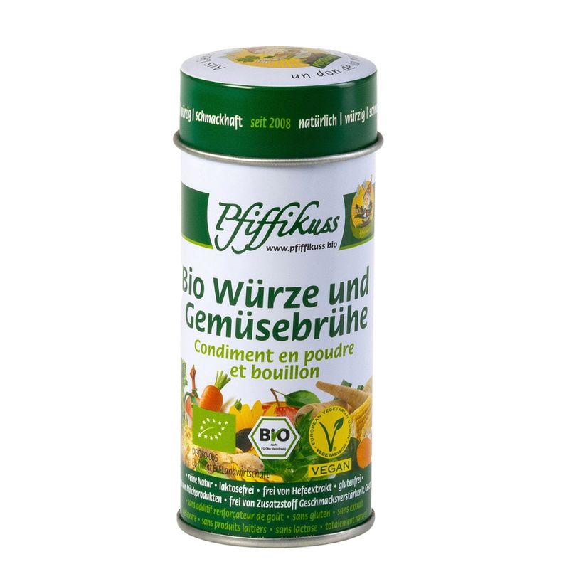 Pfiffikuss Gutes von der Reichenau Bio Würze und Gemüsebrühe 80g Metalldose - Produktbild