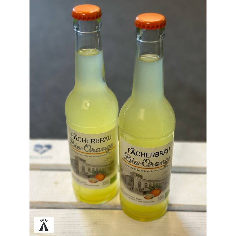 Fächerbräu Bio-Orange Erfrischungsgetränk Flasche 0,33 Liter - Produktbild