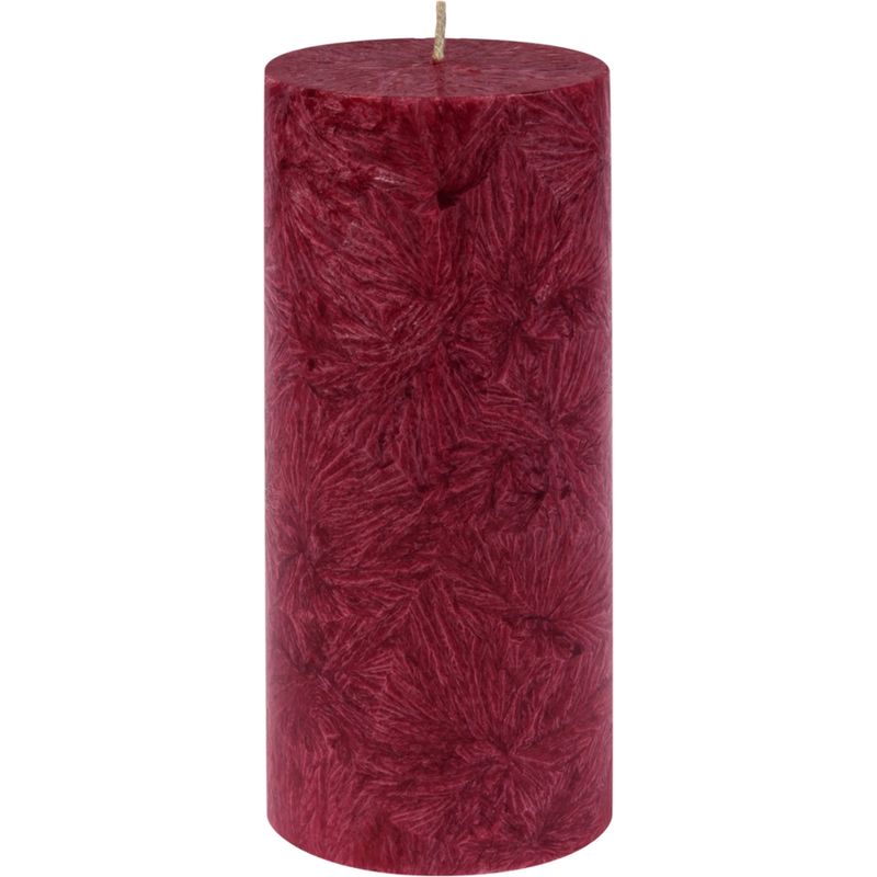 Kerzenfarm Hahn Stearin-Stumpen 64x135 aus 100% pflanzlichem Stearin, dunkelrot - Produktbild