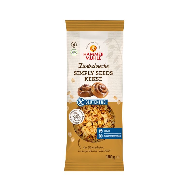 Hammermühle Bio Simply Seeds Kekse Zimtschnecke gf - Produktbild