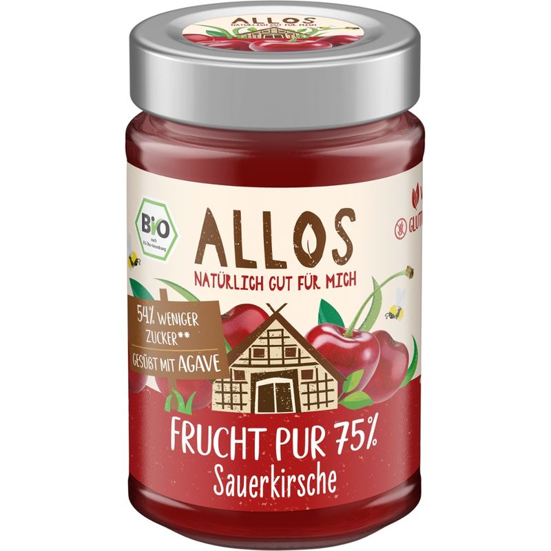 Allos Frucht Pur 75% Sauerkirsche - Produktbild