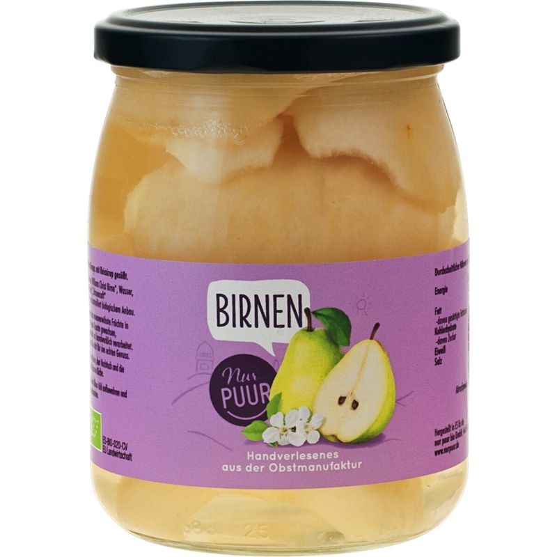 Nur Puur Birnen, halbe Frucht, m. Reissirup gesüßt - Produktbild