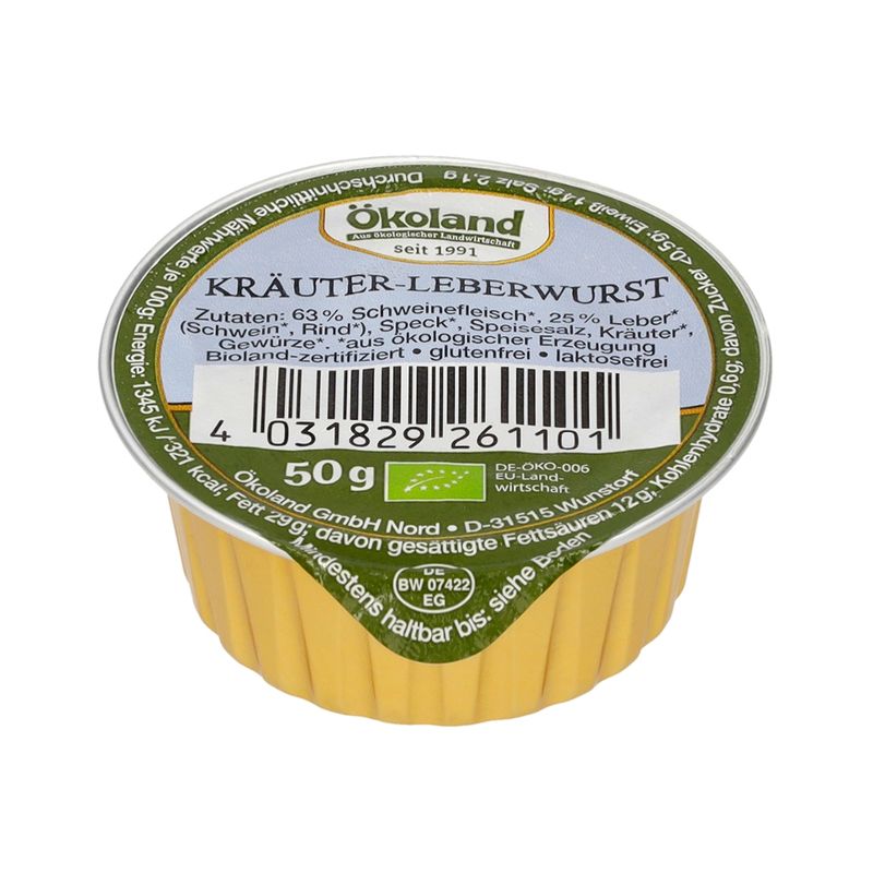 ÖKOLAND Kräuter-Leberwurst in Gourmet-Qualität - Produktbild