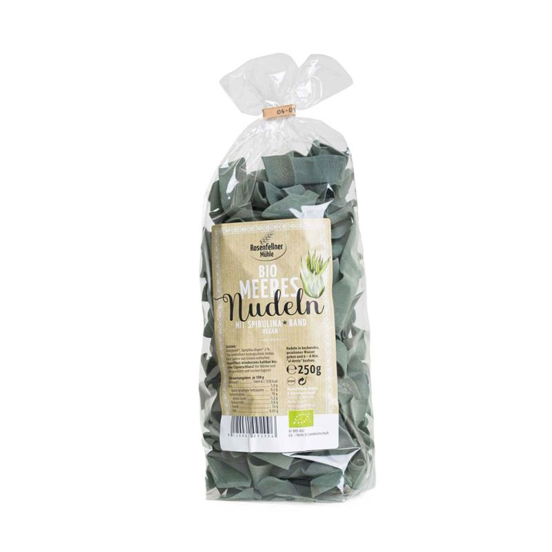 Rosenfellner Mühle & Naturkost Bio Meeresbandnudeln Spirulina Algen 250g - Produktbild