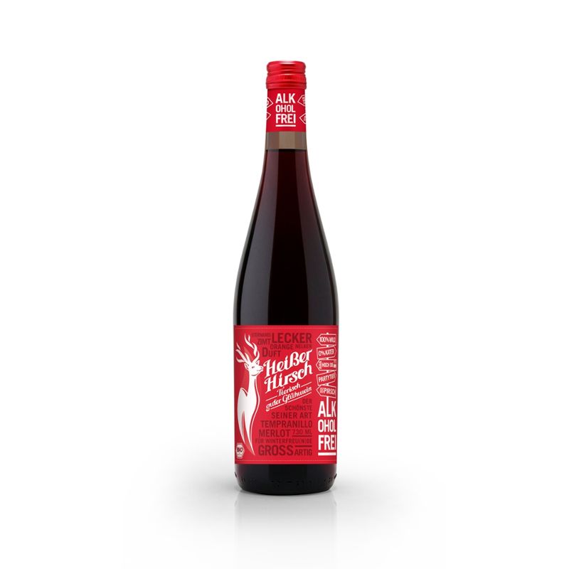 HEISSER HIRSCH HEISSER HIRSCH - Tierisch guter Glühwein (alkoholfrei, rot) - Produktbild