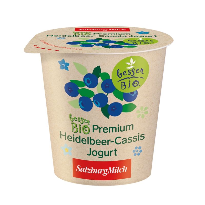 SalzburgMilch SalzburgMilch Bio Premium Fruchtjogurt Heidlbeer Cassis 3,6% 150g - Produktbild