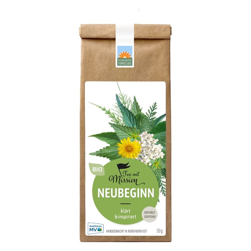Kräutergarten Pommerland Neubeginn - Ermutigender Bio Kräutertee für Schwung und Klarheit - Produktbild