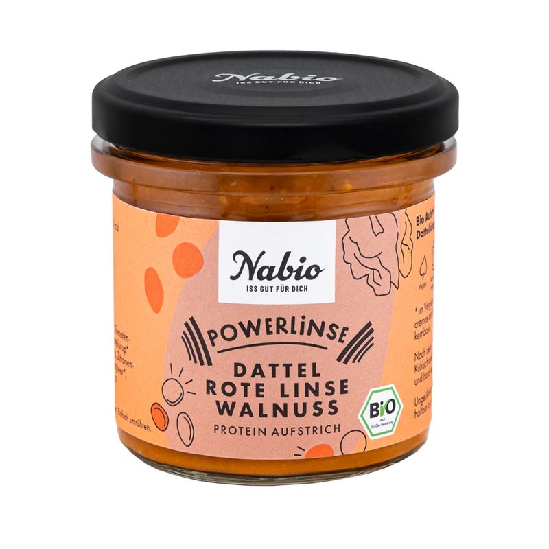 Nabio Nabio Protein-Aufstrich Powerlinse Dattel Rote Linse Walnuss - Produktbild