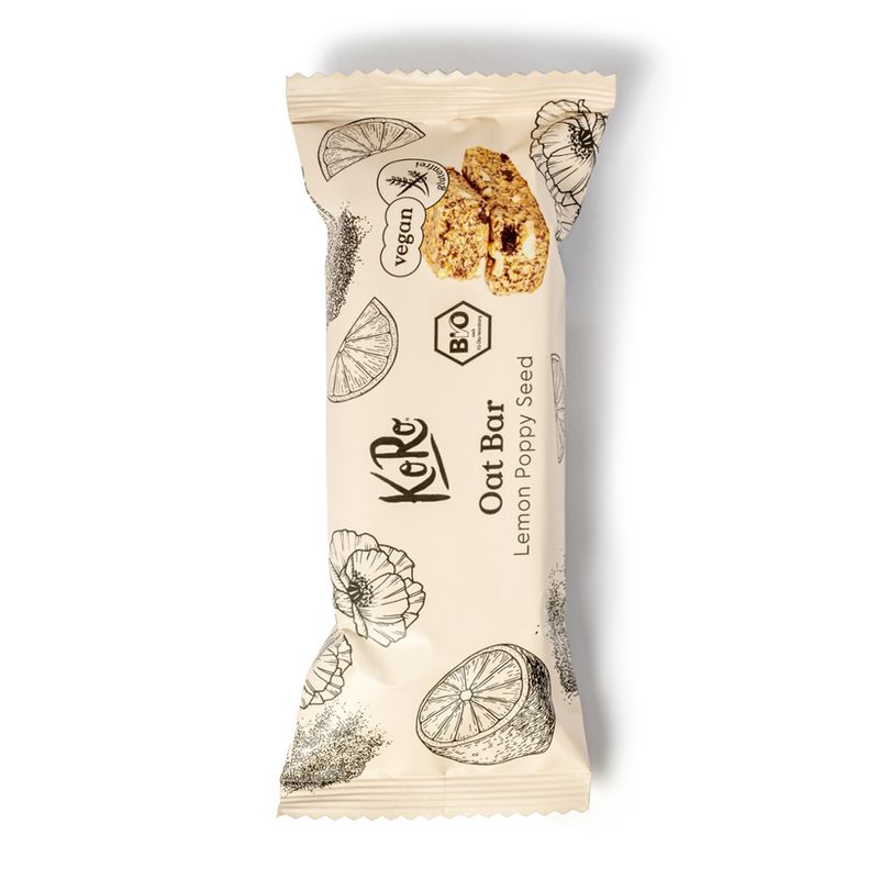KoRo Handels GmbH KoRo Bio Oat Bar Lemon Poppy Seed 60 g - Produktbild