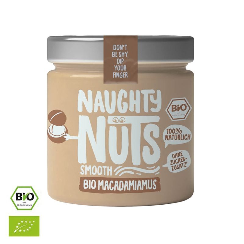 Naughty Nuts Bio Macadamianussmus Smooth, fein 200 g - Produktbild