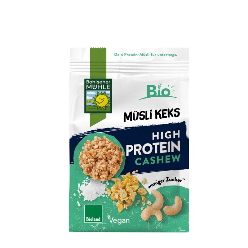 Bohlsener Mühle Bio Müsli Keks High Protein Cashew Bioland - Produktbild