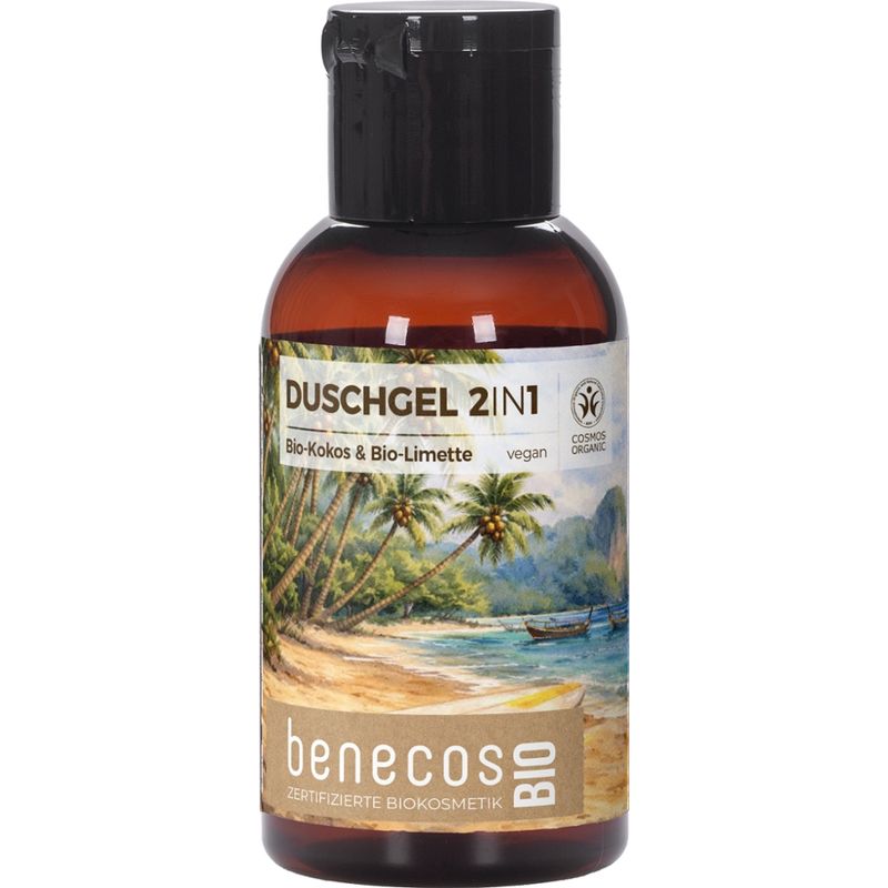 benecos benecosBio Mini Duschgel Sommer-Edition Bio-Kokos & Bio-Limette - Produktbild