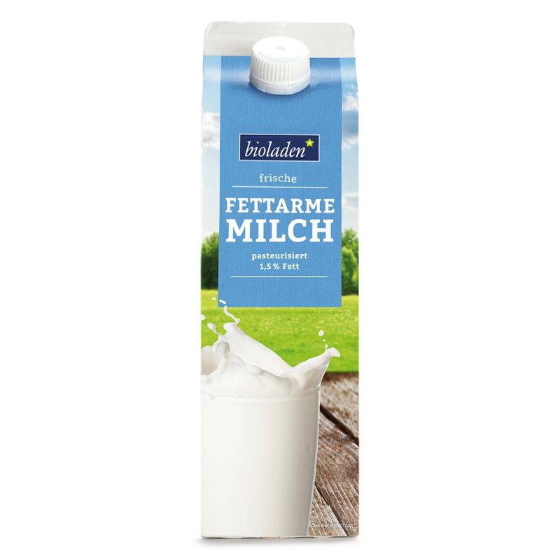 bioladen Fettarme Milch im Karton, 1,5 % Fett - Produktbild