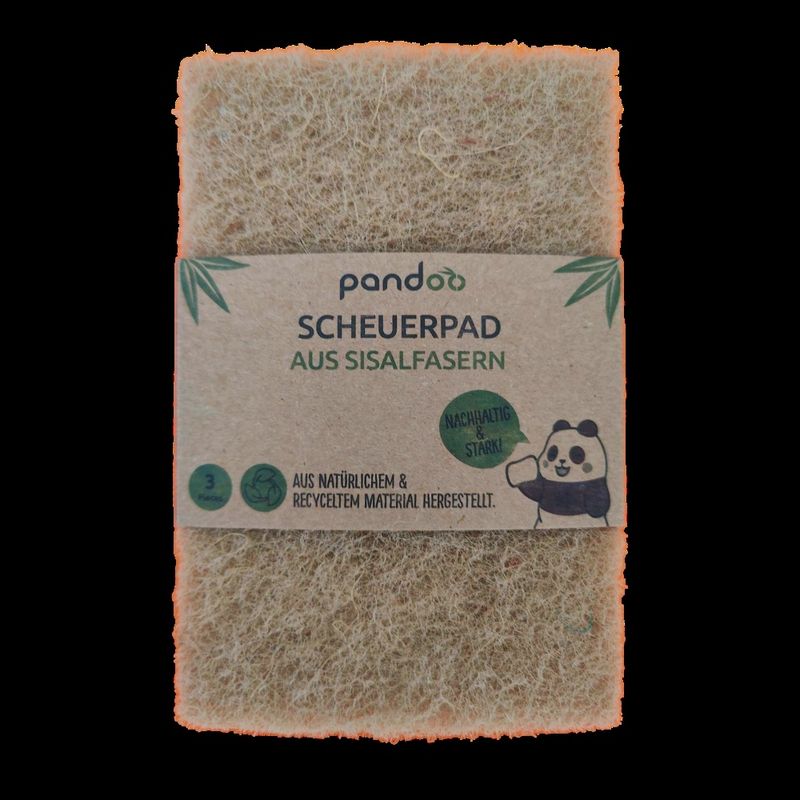 pandoo Sisal Scheuerpads 3 Stück aus recycelten Materialien - Produktbild
