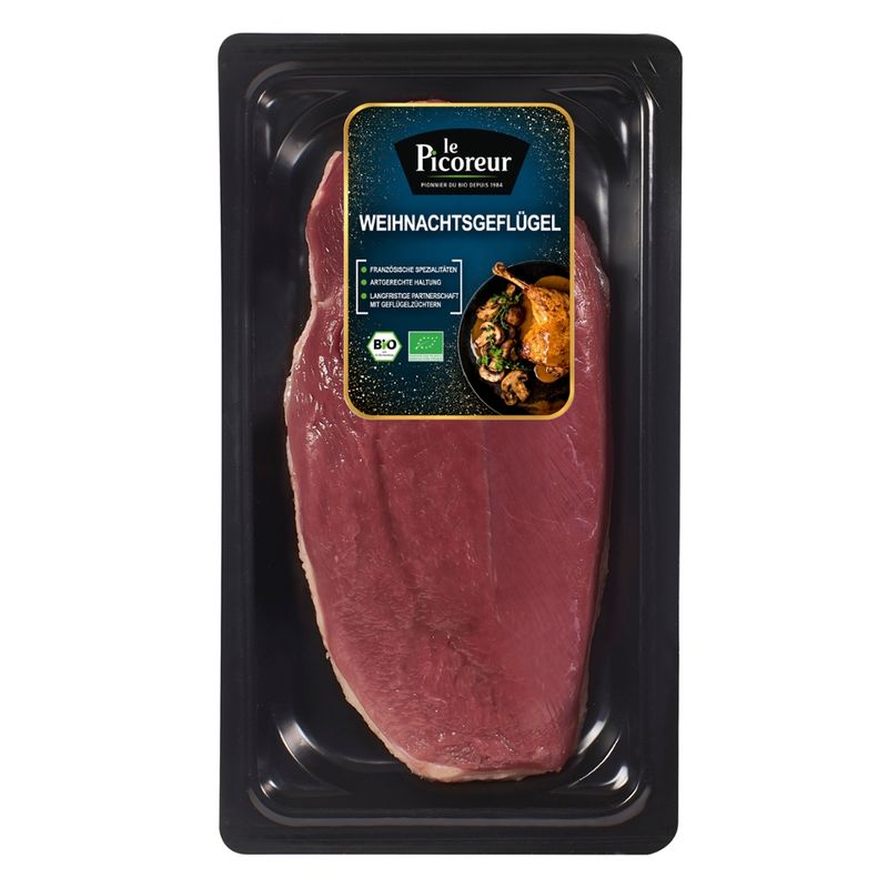 Le Picoreur  BIO ENTENBRUSTFILET 350-500G SKIN X1 (GANZ IM HAUT) - Produktbild