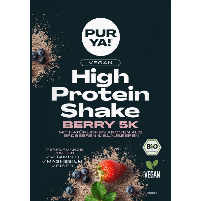 PURYA! High Protein Shake, Berry 5K, BIO, 30g - Produktbild
