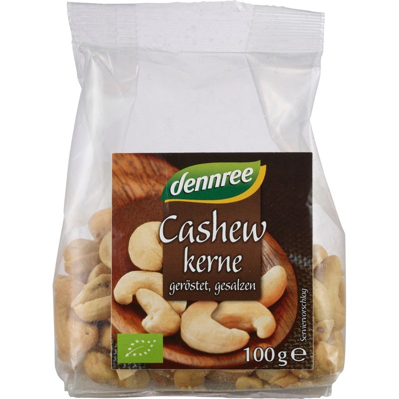 dennree Cashewkerne geröstet, gesalzen - Produktbild