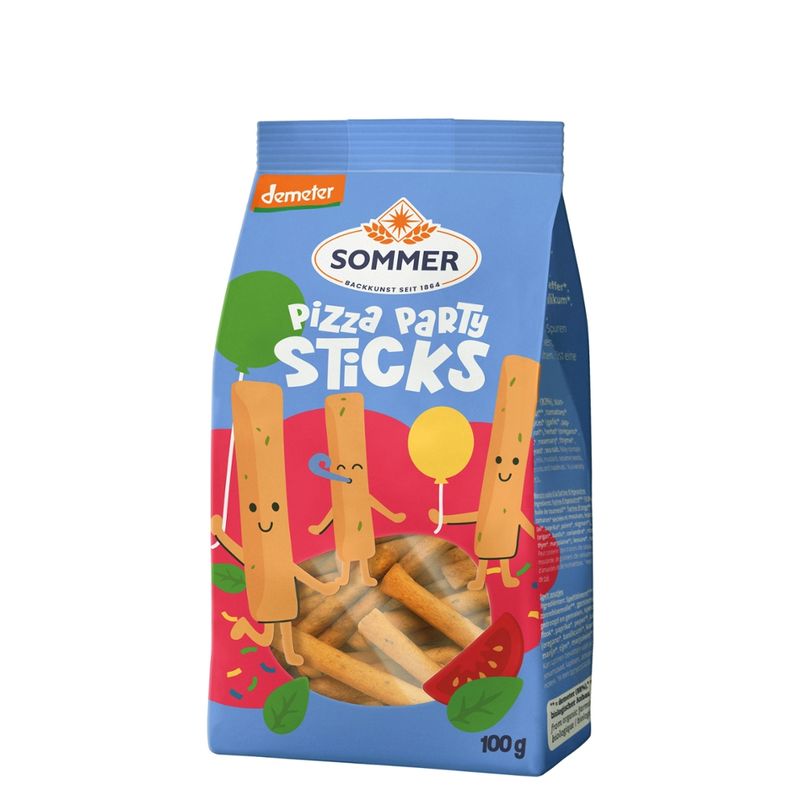 SOMMER BACKKUNST SEIT 1864 Demeter Dinkel Kinder Pizzaparty Sticks - Produktbild