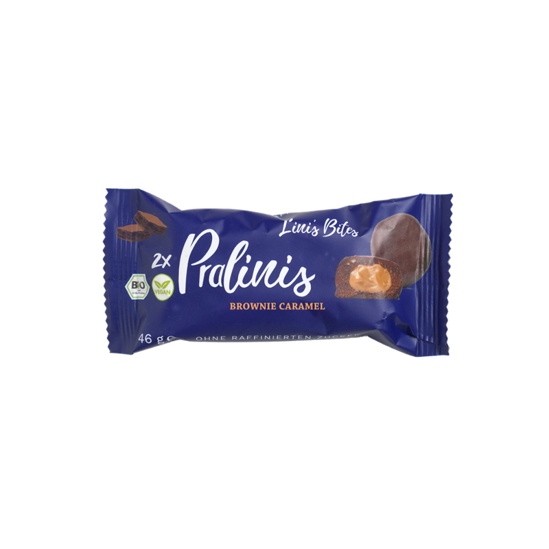 Lini's Bites Brownie Caramel Pralinis Bio Dattel-Kugeln - Produktbild