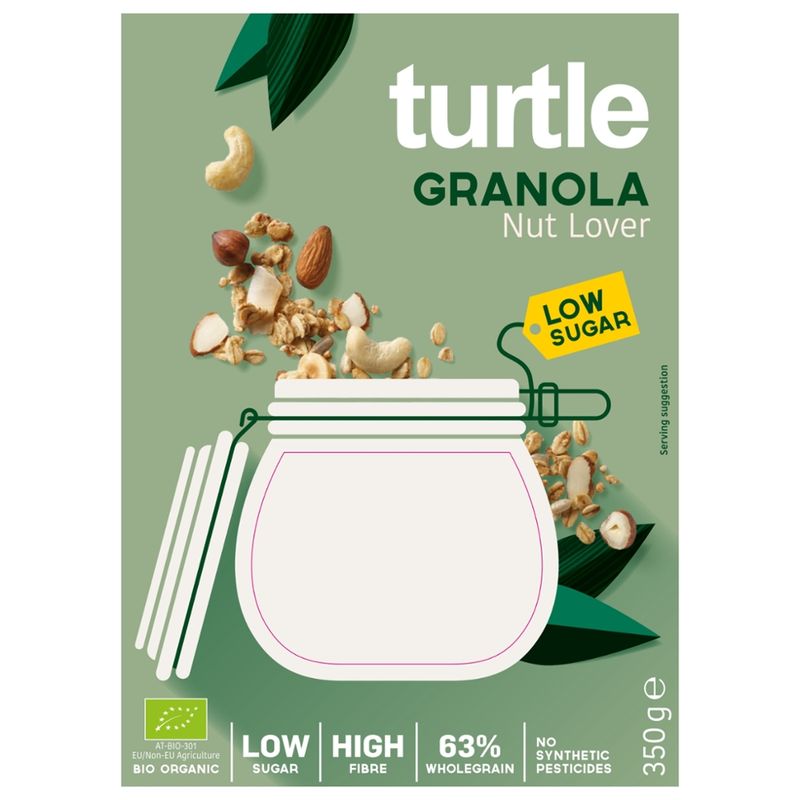 Turtle - Better Breakfast Granola LOW SUGAR Nut Lover Bio 350g - Produktbild