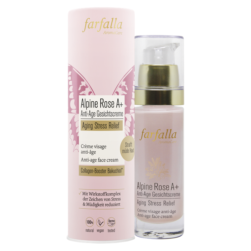 farfalla Alpine Rose A+ Anti-Age Gesichtscreme, Aging Stress Relief, 30ml - Produktbild
