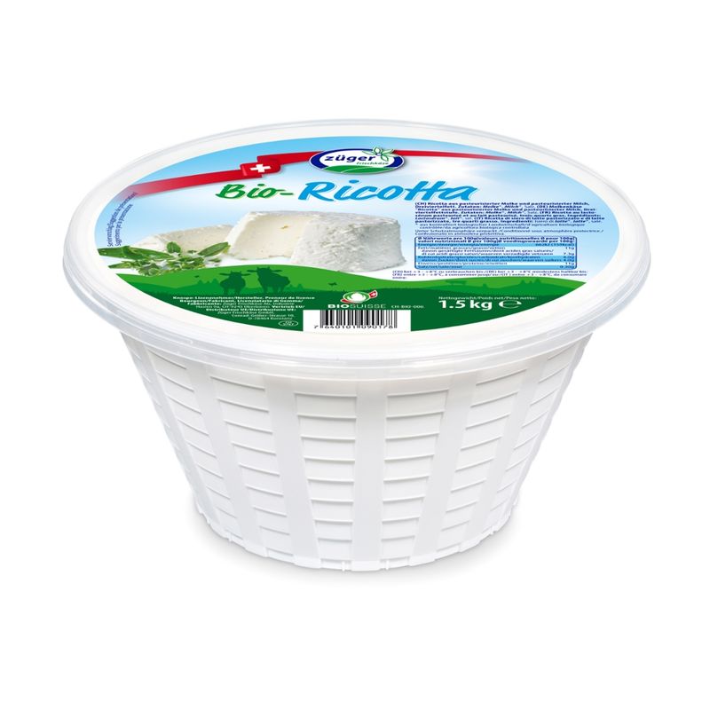 Züger Frischkäse AG Züger Bio-VK Ricotta 1.5 kg - Produktbild