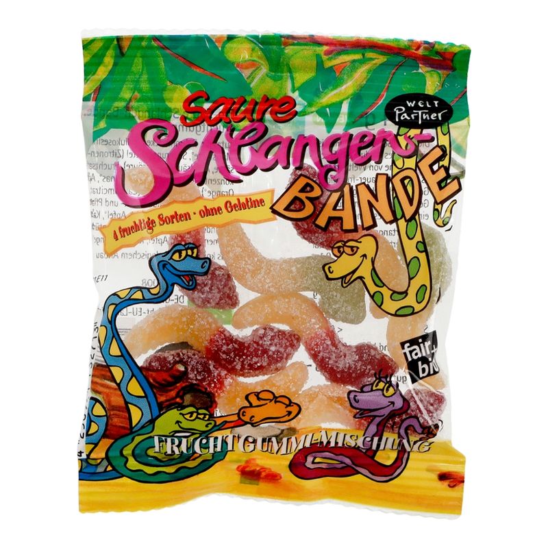 WeltPartner Bio-Saure Schlangen Bande, Fruchtgummi - Produktbild