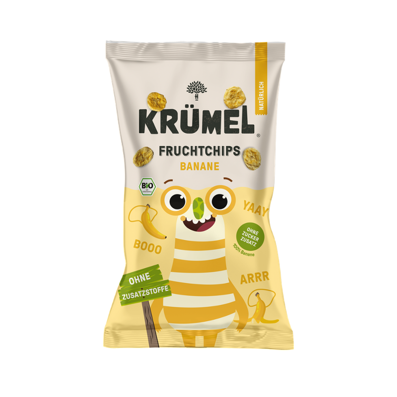Krümel Krümel Bio Fruchtchips Banane - Produktbild
