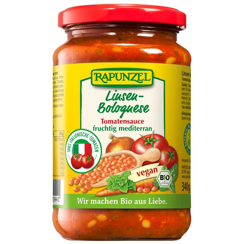 Rapunzel Tomatensauce Linsen-Bolognese, vegan - Produktbild