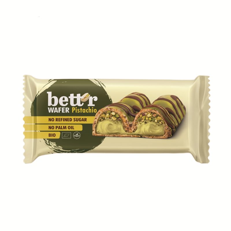 Bett'r Wafer bar with pistachio cream filling 34 g Bettr - Produktbild