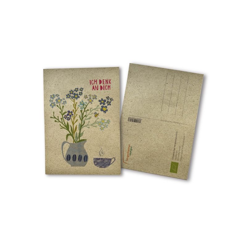 Bingenheimer Saatgut Grußkarte 'Ich denk an dich' (enthält Saatgut) - Produktbild