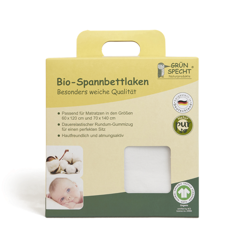 GRÜNSPECHT Naturprodukte GRÜNSPECHT Bio- Spannbettlaken weiß - Produktbild