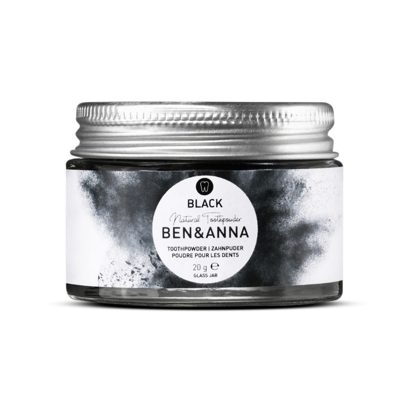 Ben&Anna Natural Care Ben&Anna Natural Care Natural Toothpowder Black im Glastiegel - Produktbild