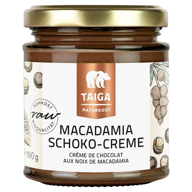 TAIGA NATURKOST Macadamia-Schoko-Creme, bio, Rohkost-Qualität - Produktbild