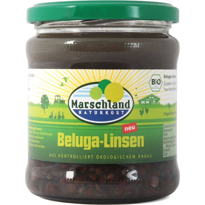 Marschland  Bio-Beluga Linsen 370 ml Gl. MARSCHLAND - Produktbild