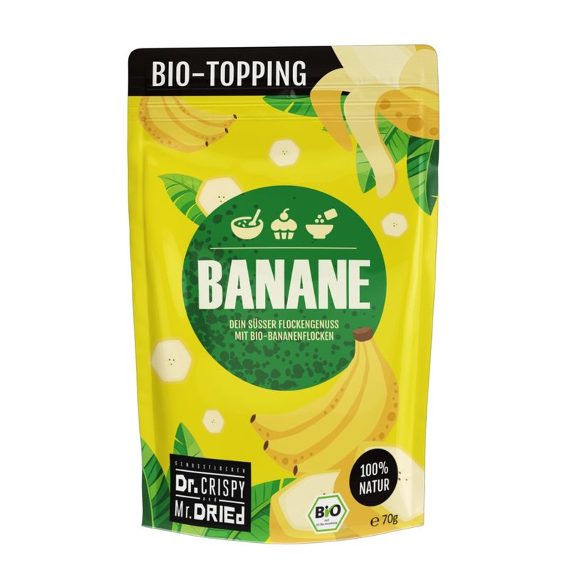Dr. Crispy & Mr. Dried Bio Bananenflocken - Produktbild
