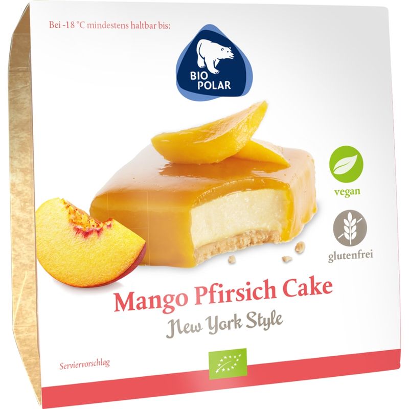 Biopolar Veganer Mango Pfirsich Cake - New York Style - Produktbild