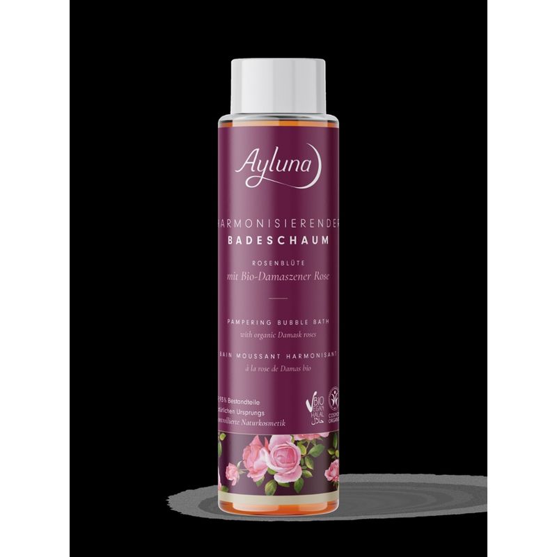 Ayluna Harmonisierender Badeschaum Rosenblüte mit Bio-Damaszener Rose - Produktbild
