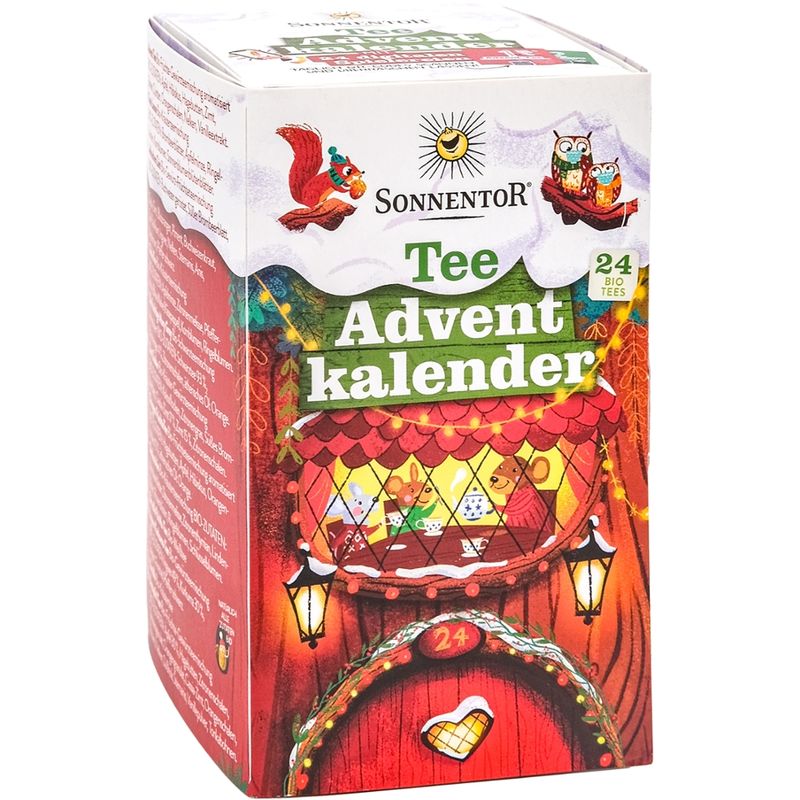 Sonnentor Tee Adventkalender 24 Aufgussbeutel, Doppelkammerbeutel - Produktbild