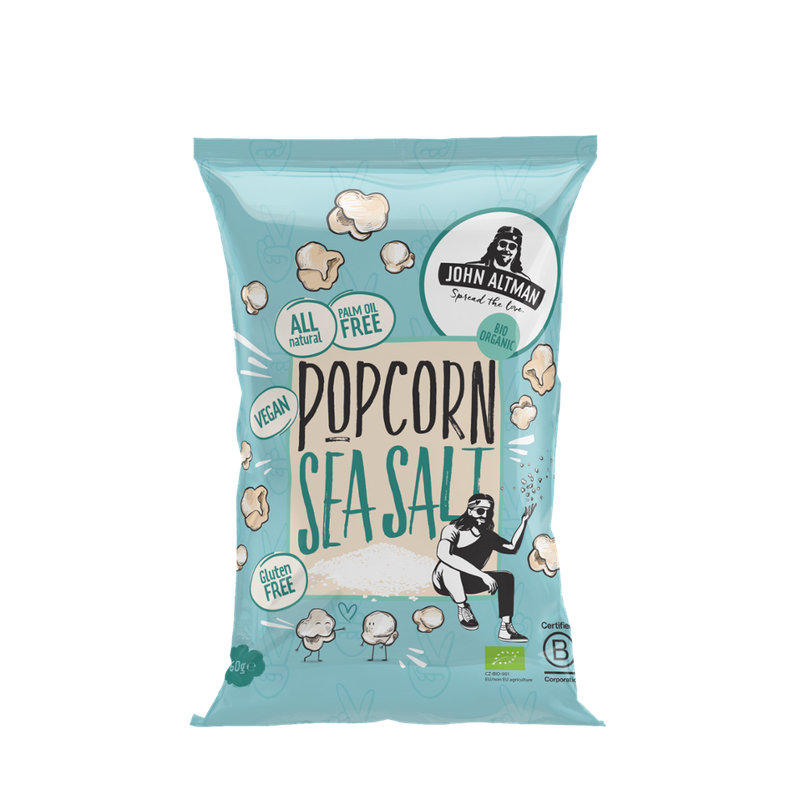 John Altman Organic Popcorn Sea Salt 60g - Produktbild