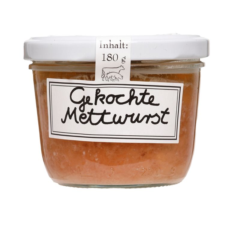 Schröder's Bio Fleisch- und Wurstwaren Gekochte Mettwurst im Glas - Produktbild