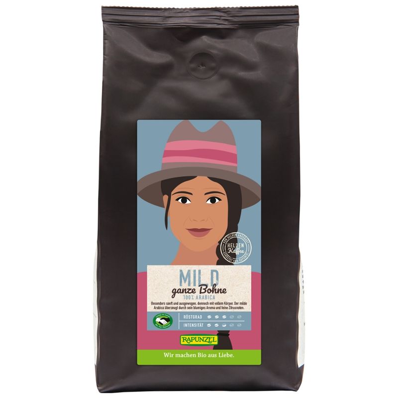 Rapunzel Heldenkaffee Mild, ganze Bohne HIH - Produktbild
