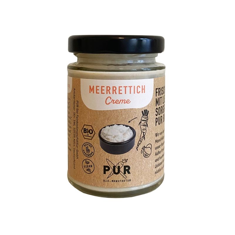 PUR Bio-Manufaktur PUR Meerrettich Creme - vegane Sahne Meerrettich Alternative - - Produktbild