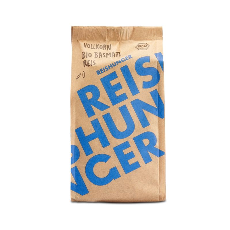 Reishunger Bio Vollkorn Basmati Reis, 400g, aus Indien - Produktbild